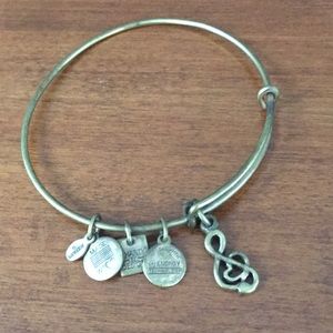 Alex and Ani gold music note bracelet